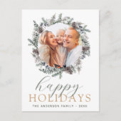 Budget Moderne Kerstmis Fotokaart Feestdagenkaart (Voorkant)