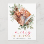 Budget Moderne Kerstmis Fotokaart Feestdagenkaart (Voorkant)