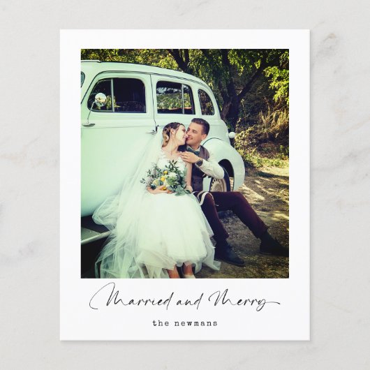 Budget Moderne Kerstmis | Getrouwd en vrolijk Flyer (Voorkant)