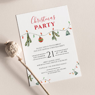 Budget Moderne Kerstvakantie Feest Uitnodiging Flyer