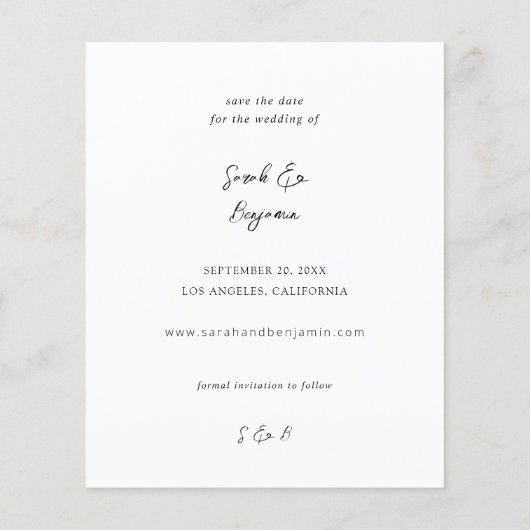 Budget Moderne M Foto Verticale afbeelding Opslaan Flyer (Achterkant)