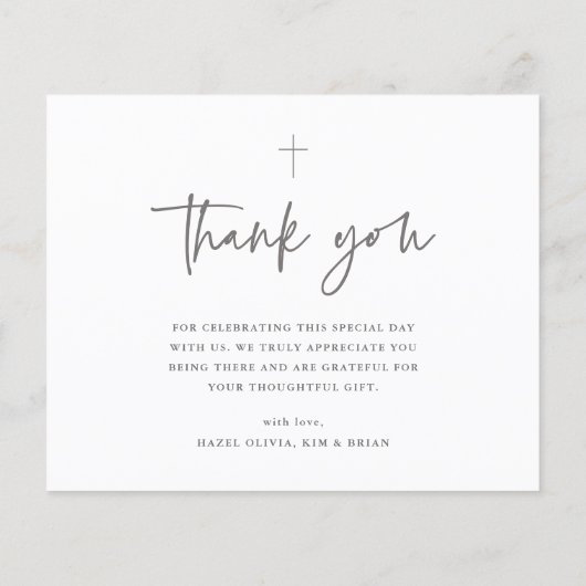 Budget Moderne Manuscript Baptisme Dank u Papierbl (Achterkant)