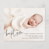 Budget Moderne Manuscript Baptisme Uitnodiging (Voorkant)