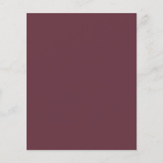 Budget Moderne Manuscript Burgundy Wedding Invitat (Achterkant)