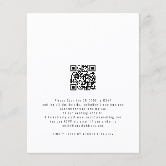 Budget Moderne Manuscript de Code QR van de Foto Q (Achterkant)