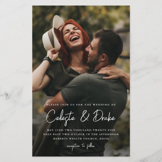 Budget Moderne Manuscript de Uitnodiging van het B (Voorkant)