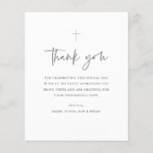 Budget Moderne Manuscript Foto Baptisme Dank u (Achterkant)