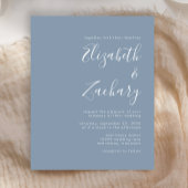 Budget Moderne Manuscript Stusty Blue Wedding Uitn