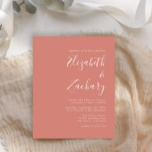 Budget Moderne Manuscript Terracotta Wedding Uitno