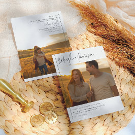 Budget Moderne Manuscript Typografie 2 Foto's Wedd