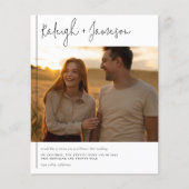 Budget Moderne Manuscript Typografie 2 Foto's Wedd (Voorkant)