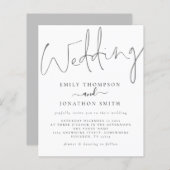 Budget Moderne Manuscript Witte Grijze Weddenschap (Voorkant / Achterkant)