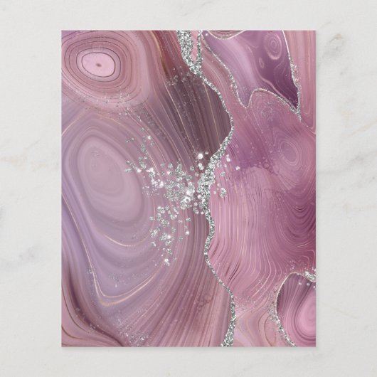 Budget Moderne Mauve Zilveren Agaat Bruiloftsuitno (Achterkant)