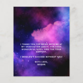 Budget moderne middelbare school afstuderen dank j flyer (Achterkant)