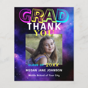 Budget moderne middelbare school afstuderen dank j flyer