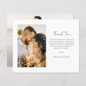 Budget Moderne minimale foto bruiloft dank u (Voorkant / Achterkant)