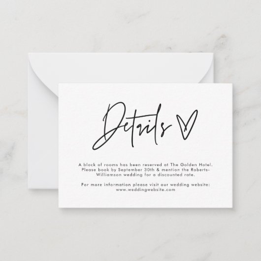 Budget Moderne Minimale Kaart behuizing Kaart Gege Notitiekaartje (Voorkant)