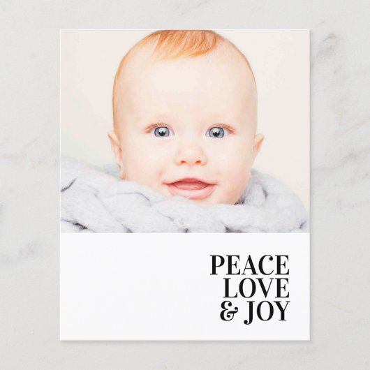 Budget Moderne Minimale Vredesliefdesfeestdag Foto (Voorkant)