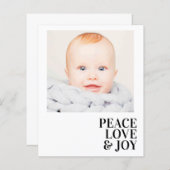 Budget Moderne Minimale Vredesliefdesfeestdag Foto (Voorkant / Achterkant)