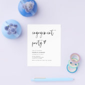 Budget Moderne Minimalist Script Engagement Party Flyer (Enkel)