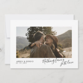 Budget Moderne & Minimalistische Elegante Trouwfot Kaart