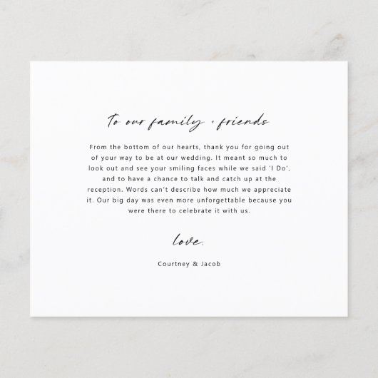 Budget Moderne Minimalistische Foto Hartelijk dank Flyer (Achterkant)