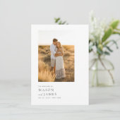 Budget Moderne Minimalistische Foto QR Code Trouwe Kaart (Staand voorkant)