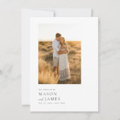 Budget Moderne Minimalistische Foto QR Code Trouwe Kaart (Voorkant)