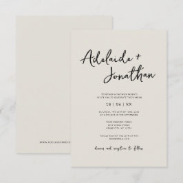 Budget Moderne Minimalistische Innoving van de Wed Kaart