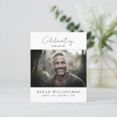 Budget Moderne Minimalistische Uitnodiging voor Be (Staand voorkant)