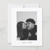 BUDGET Moderne Monogram Foto Huwelijksuitnodiging (Achterkant)