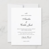 BUDGET Moderne Monogram Foto Huwelijksuitnodiging (Voorkant)