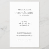 Budget moderne multi foto trouwkaart save the date flyer (Achterkant)