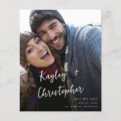 Budget Moderne Naam Foto Verti Chic Opslaan Datum Flyer (Voorkant)