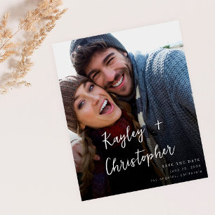 Budget Moderne Naam Foto Verti Chic Opslaan Datum Flyer