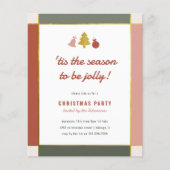 Budget Moderne Pastel & Gouden Boom Kerstfeest (Voorkant)