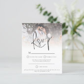 Budget Moderne Photo Overlay QR Code Wedding RSVP (Staand voorkant)