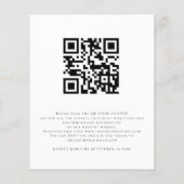 Budget Moderne Photo Overlay QR Code Wedding RSVP (Achterkant)
