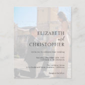 Budget Moderne Photo Wedding Invitation Flyer (Voorkant)