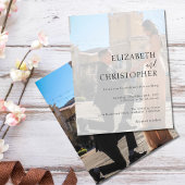 Budget Moderne Photo Wedding Invitation Flyer