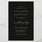 Budget moderne QR code 4 foto alles in één bruilof Flyer (Voorkant)