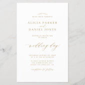 Budget moderne QR code 4 foto alles in één bruilof Flyer (Voorkant)