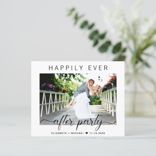 Budget Moderne QR-code Fotobruiloftsreceptie (Staand voorkant)