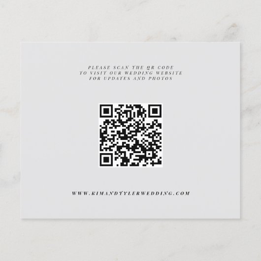 Budget moderne QR CODE trouwkaart save the date (Achterkant)