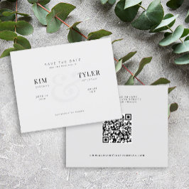 Budget moderne QR CODE trouwkaart save the date