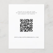 Budget moderne QR CODE trouwkaart save the date Flyer (Achterkant)