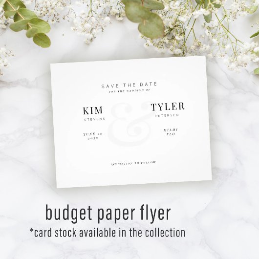 Budget moderne QR CODE trouwkaart save the date Flyer