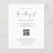 Budget Moderne QR Code Weddenschap (Voorkant)