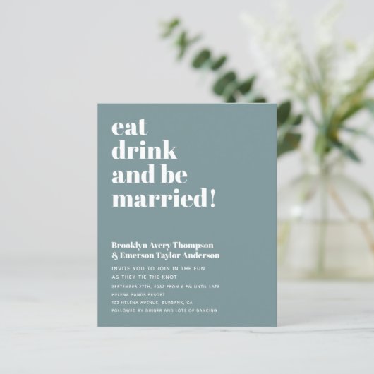 Budget Moderne QR Code Weddenschap (Staand voorkant)