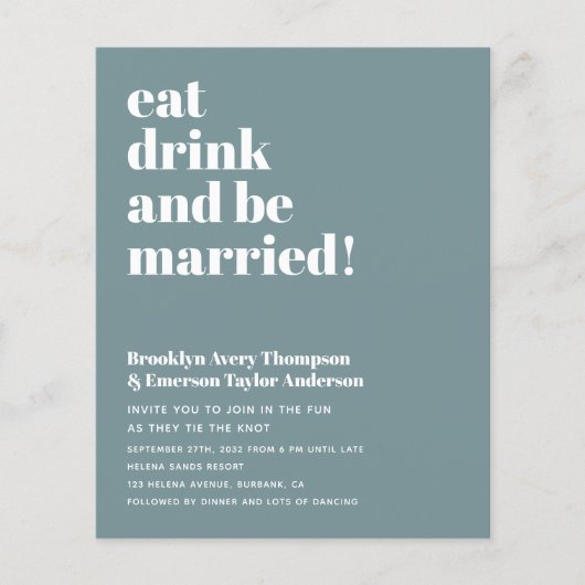 Budget Moderne QR Code Weddenschap (Voorkant)